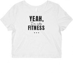 Ladies Slim Fit Crop Top Tee