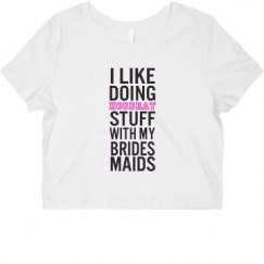 Ladies Slim Fit Crop Top Tee