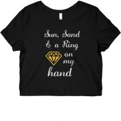 Ladies Slim Fit Crop Top Tee