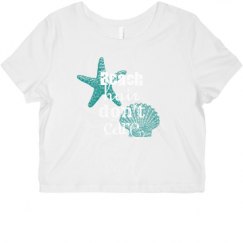 Ladies Slim Fit Crop Top Tee