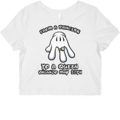 Ladies Slim Fit Crop Top Tee