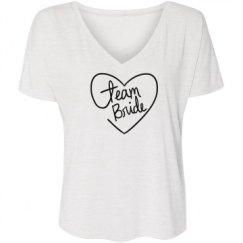 Ladies Flowy Slouchy V-Neck Tee