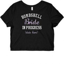 Ladies Slim Fit Crop Top Tee