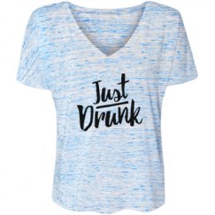 Ladies Flowy Slouchy V-Neck Tee