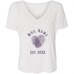Ladies Flowy Slouchy V-Neck Tee