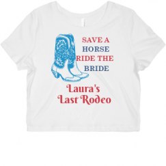 Ladies Slim Fit Crop Top Tee