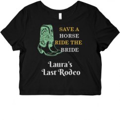 Ladies Slim Fit Crop Top Tee