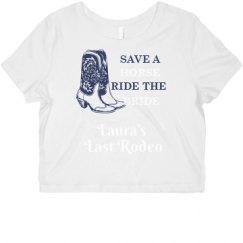 Ladies Slim Fit Crop Top Tee