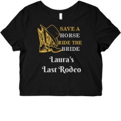 Ladies Slim Fit Crop Top Tee