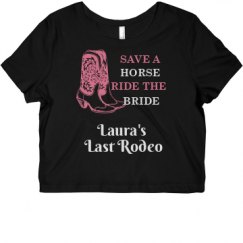 Ladies Slim Fit Crop Top Tee