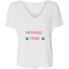 Ladies Flowy Slouchy V-Neck Tee