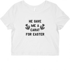 Ladies Slim Fit Crop Top Tee