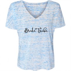 Ladies Flowy Slouchy V-Neck Tee