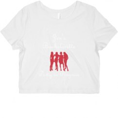 Ladies Slim Fit Crop Top Tee