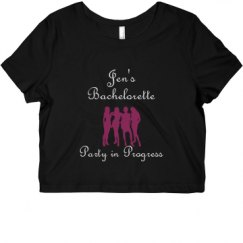 Ladies Slim Fit Crop Top Tee