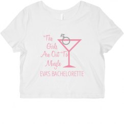 Ladies Slim Fit Crop Top Tee