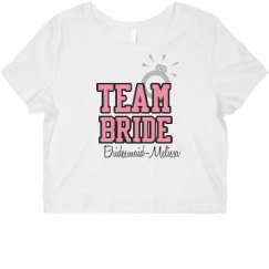 Ladies Slim Fit Crop Top Tee