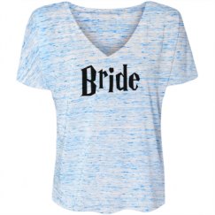 Ladies Flowy Slouchy V-Neck Tee
