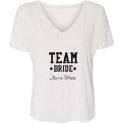 Ladies Flowy Slouchy V-Neck Tee