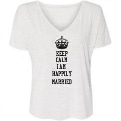 Ladies Flowy Slouchy V-Neck Tee