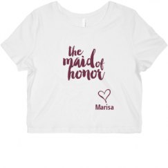 Ladies Slim Fit Crop Top Tee