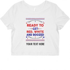 Ladies Slim Fit Crop Top Tee