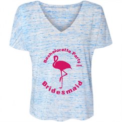 Ladies Flowy Slouchy V-Neck Tee