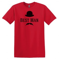 Best Man Hat and Mustache Shirt
