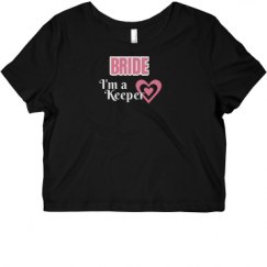 Ladies Slim Fit Crop Top Tee