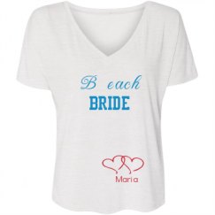 Ladies Flowy Slouchy V-Neck Tee