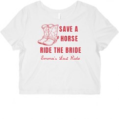 Ladies Slim Fit Crop Top Tee