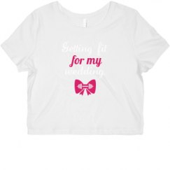 Ladies Slim Fit Crop Top Tee