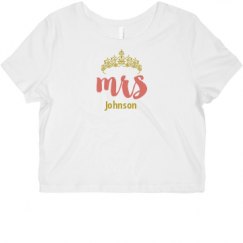 Ladies Slim Fit Crop Top Tee