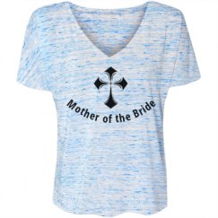 Ladies Flowy Slouchy V-Neck Tee
