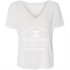 Ladies Flowy Slouchy V-Neck Tee