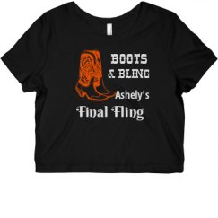 Ladies Slim Fit Crop Top Tee