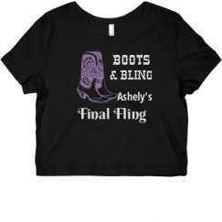 Ladies Slim Fit Crop Top Tee