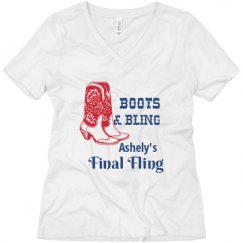 Ladies Relaxed Fit V-Neck Tee