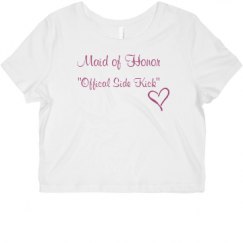 Ladies Slim Fit Crop Top Tee