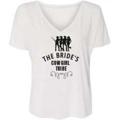 Ladies Flowy Slouchy V-Neck Tee