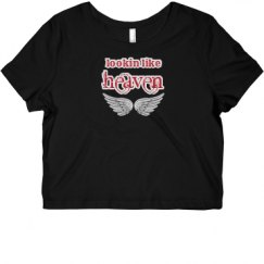 Ladies Slim Fit Crop Top Tee