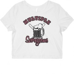 Ladies Slim Fit Crop Top Tee