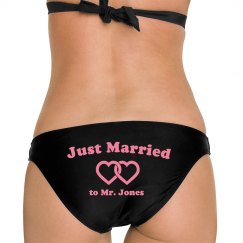 just married swimming costume