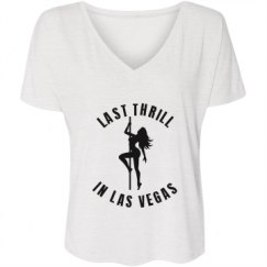 Ladies Flowy Slouchy V-Neck Tee
