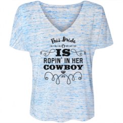 Ladies Flowy Slouchy V-Neck Tee