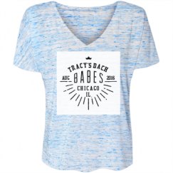 Ladies Flowy Slouchy V-Neck Tee