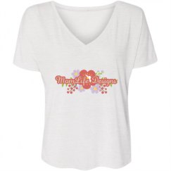 Ladies Flowy Slouchy V-Neck Tee