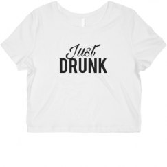Ladies Slim Fit Crop Top Tee