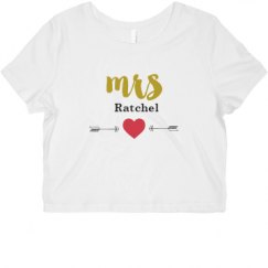 Ladies Slim Fit Crop Top Tee