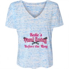 Ladies Flowy Slouchy V-Neck Tee